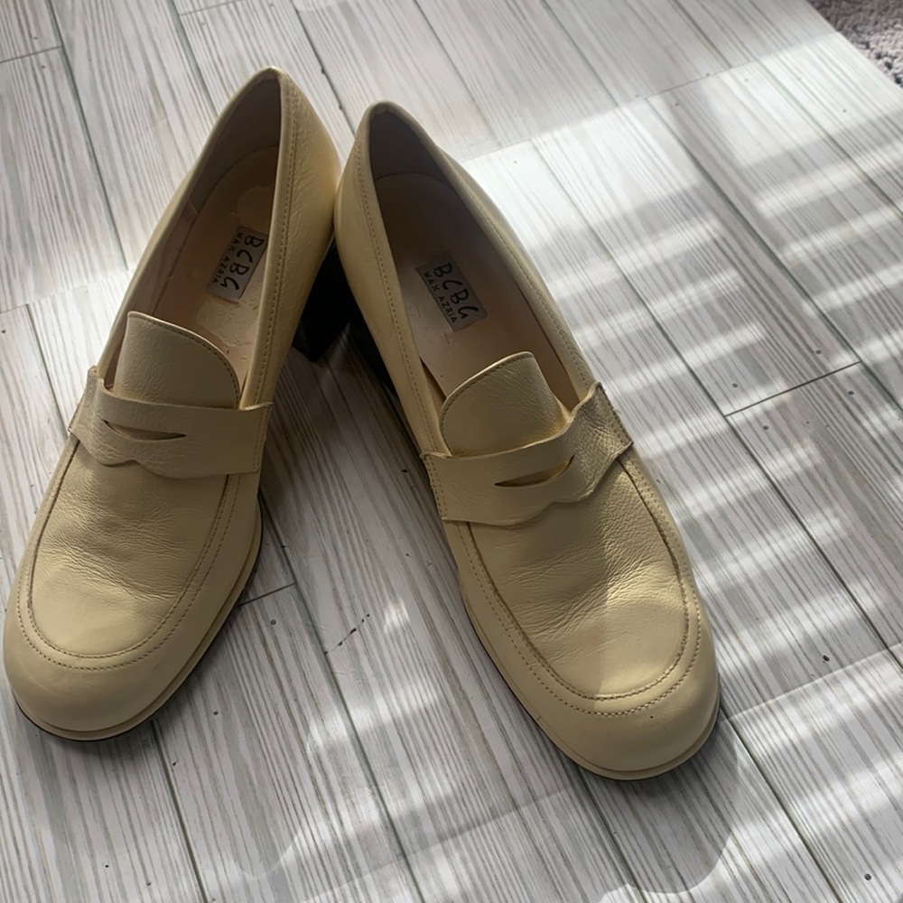 Off white penny loafers